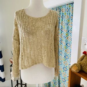 Millau Crochet crop top sweater (size M)